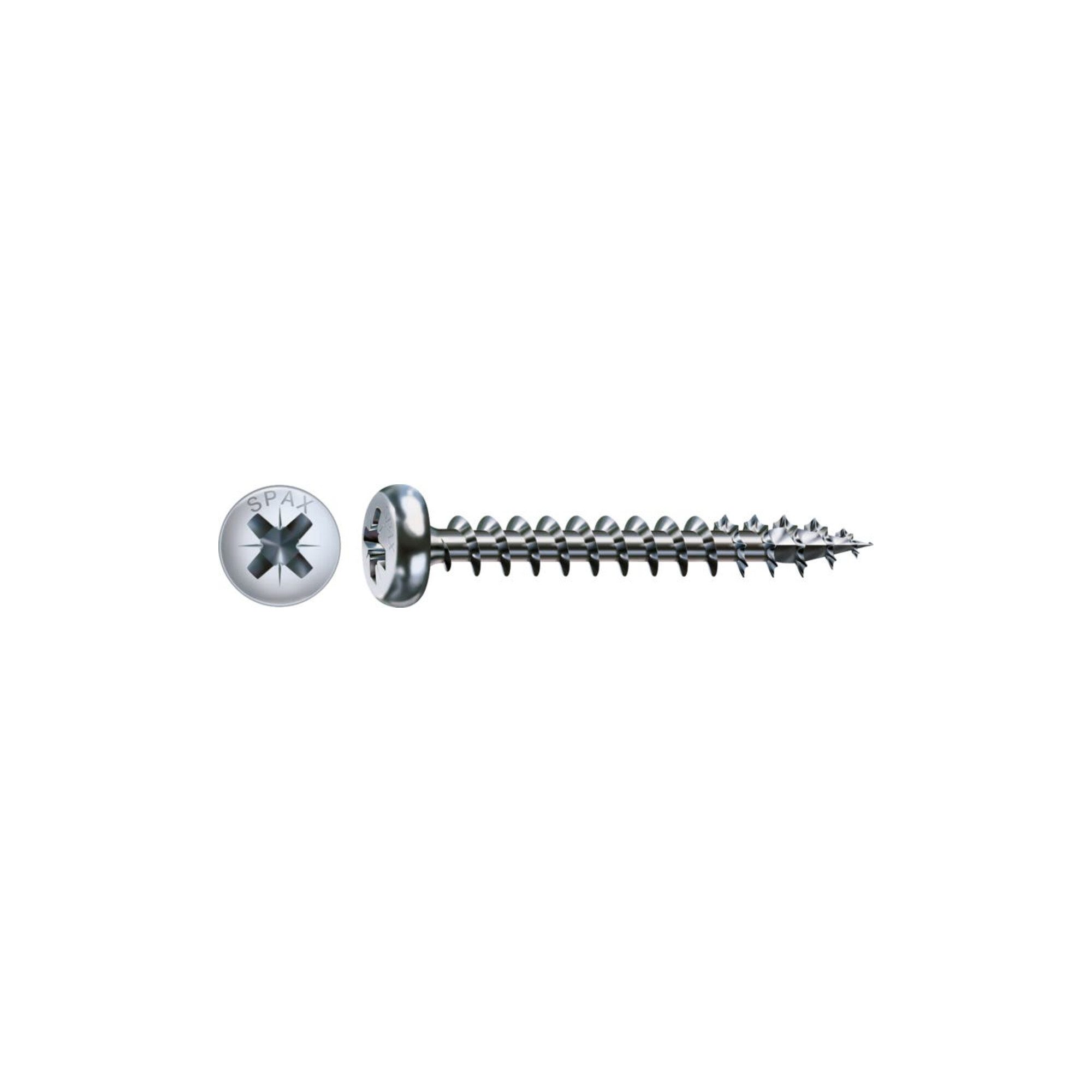 SPAX Schraube Spax Universalschraube 4 x 12 mm Halbrundkopf Kreuzschlitz Z Vollgewin