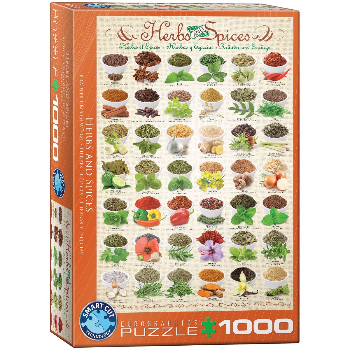 Puzzle 1000 Teile Puzzle - Puzzle - Kräuter und Gewürze, Puzzleteile