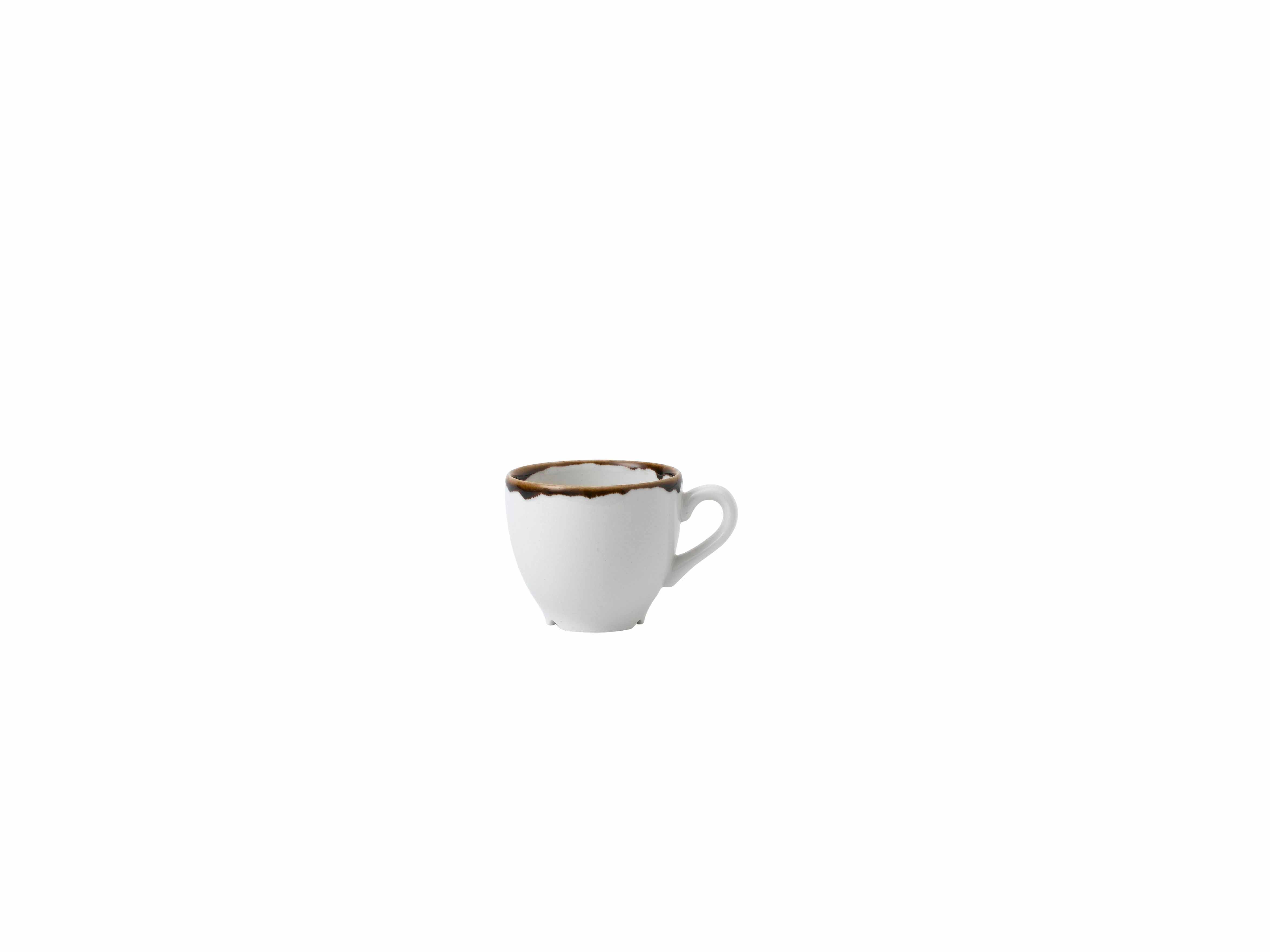 Dudson Tasse Dudson Harvest Natural Espresso Tasse 9Cl Rund Natur 12 Stück, Feinstes Porzellan