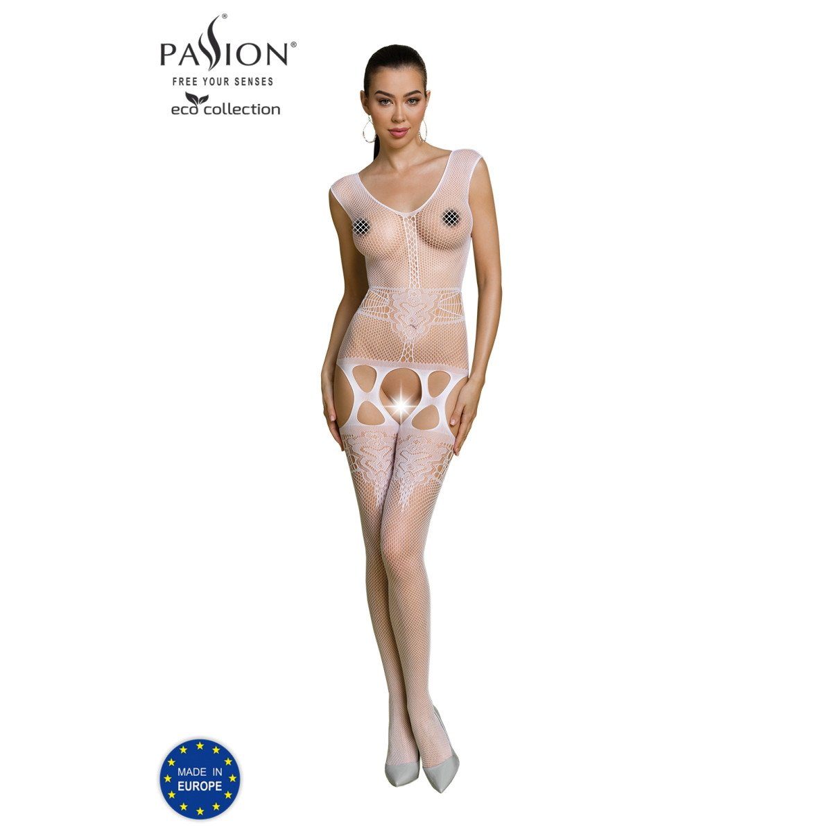 (S/L) Eco PE Passion white Bodystocking Collection Catsuit ECO - BS014