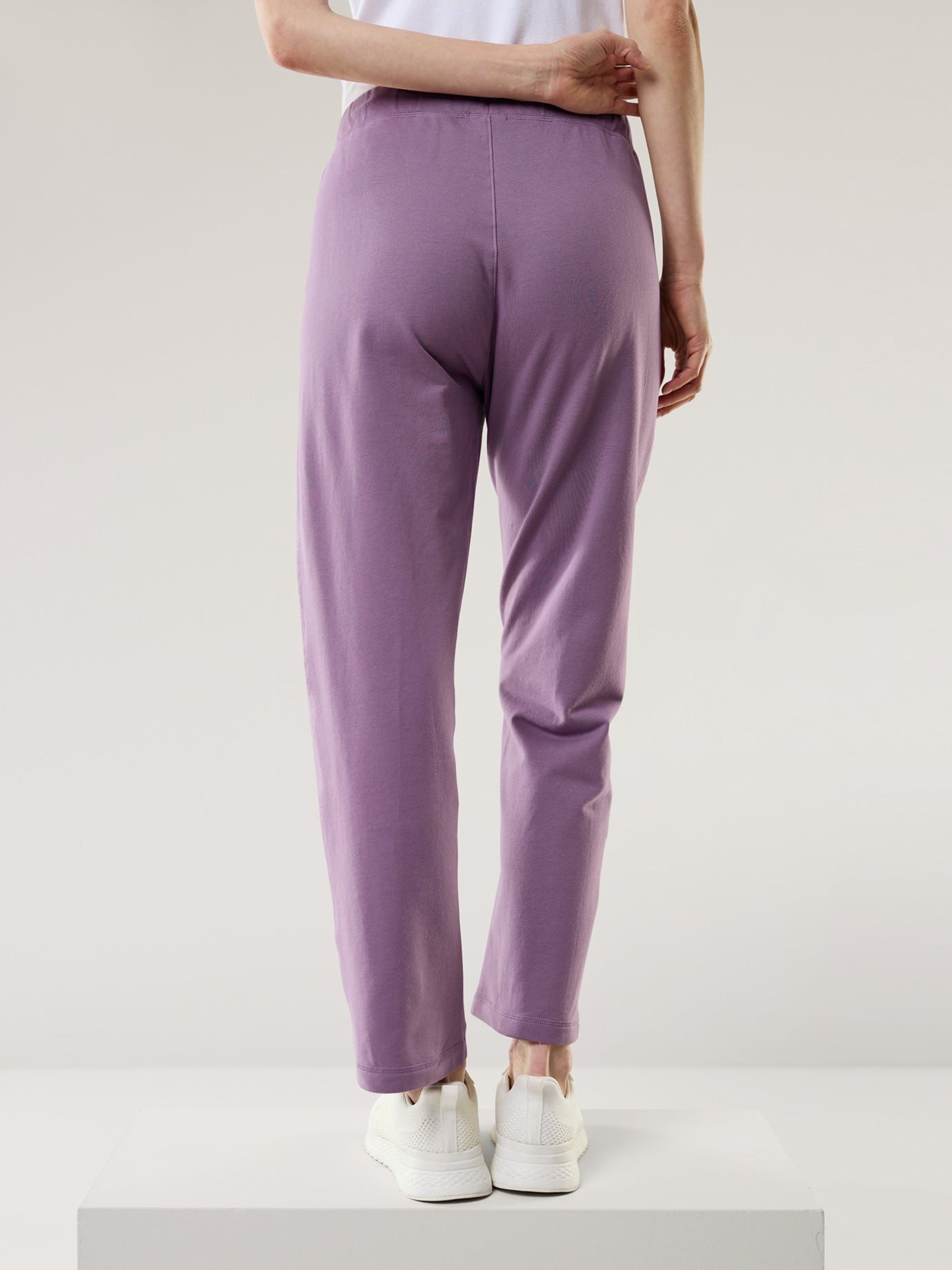 Walbusch Homewearhose Damen Soft Touch Homewearhose gebürstet Homewearhose Peach-Touch Baumwolle, Gummibund mit Kordel, Mauve