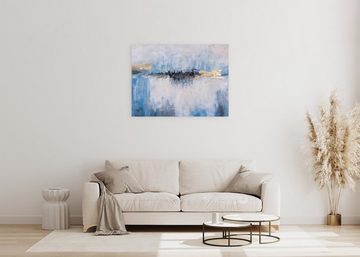 KUNSTLOFT Gemälde Sinfonie des Meeres 100x75 cm, Leinwandbild 100% HANDGEMALT Wandbild Wohnzimmer