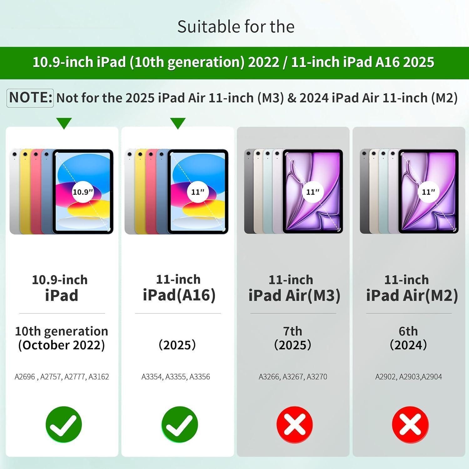 LuxusKollektion Tablet-Hülle Hülle iPad 11 A16 2025 Stifthalter TPU Schlaf Wachen Roségold