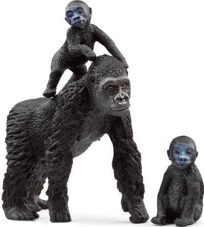 Schleich® Spielfigur WILD LIFE, Flachland Gorilla Familie (42601), (Set, 3-tlg)