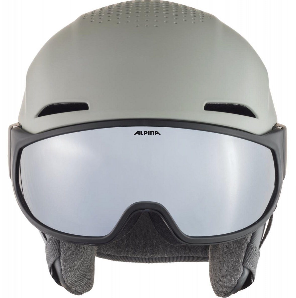 Alpina Sports Skihelm Alpina Alto Q-Lite Visier Skihelm Snowboardhelm moon grey matt A9236