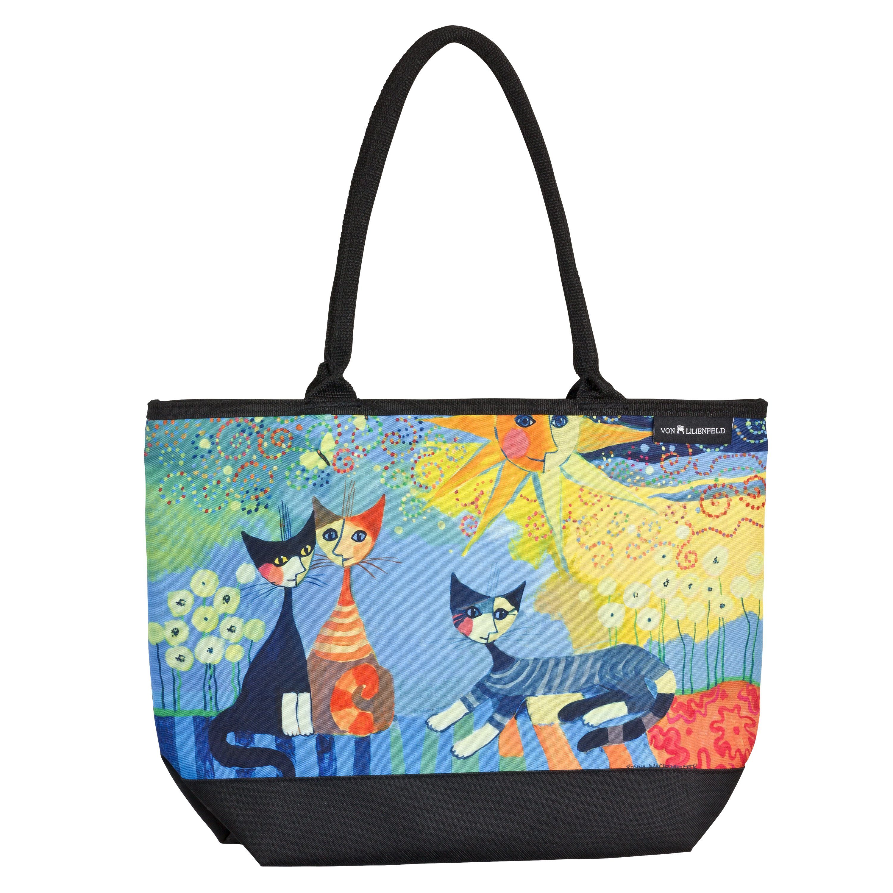 von Lilienfeld Handtasche Tasche mit Kunstmotiv Rosina Wachtmeister Dolce Vita Shopper