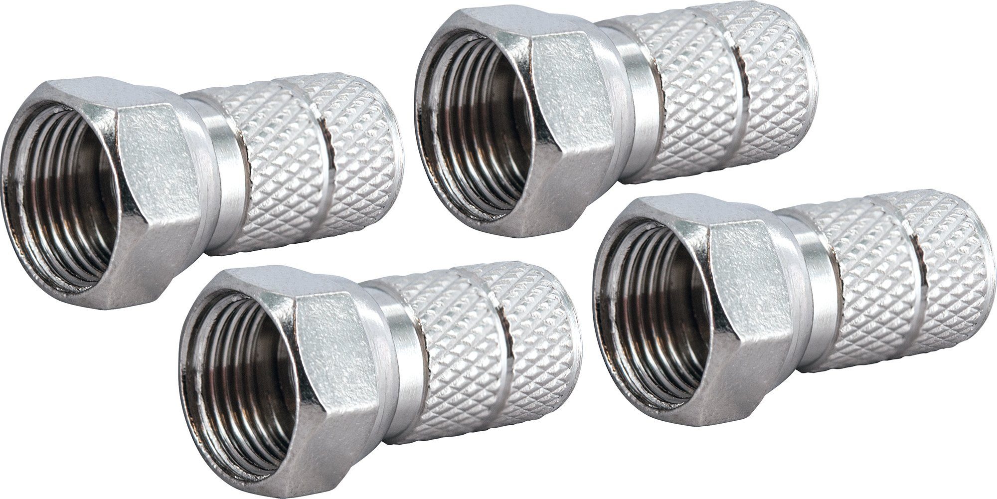 Schwaiger FST8204 241 TV-Adapter F-Stecker zu F-Buchse, für Koaxialkabel