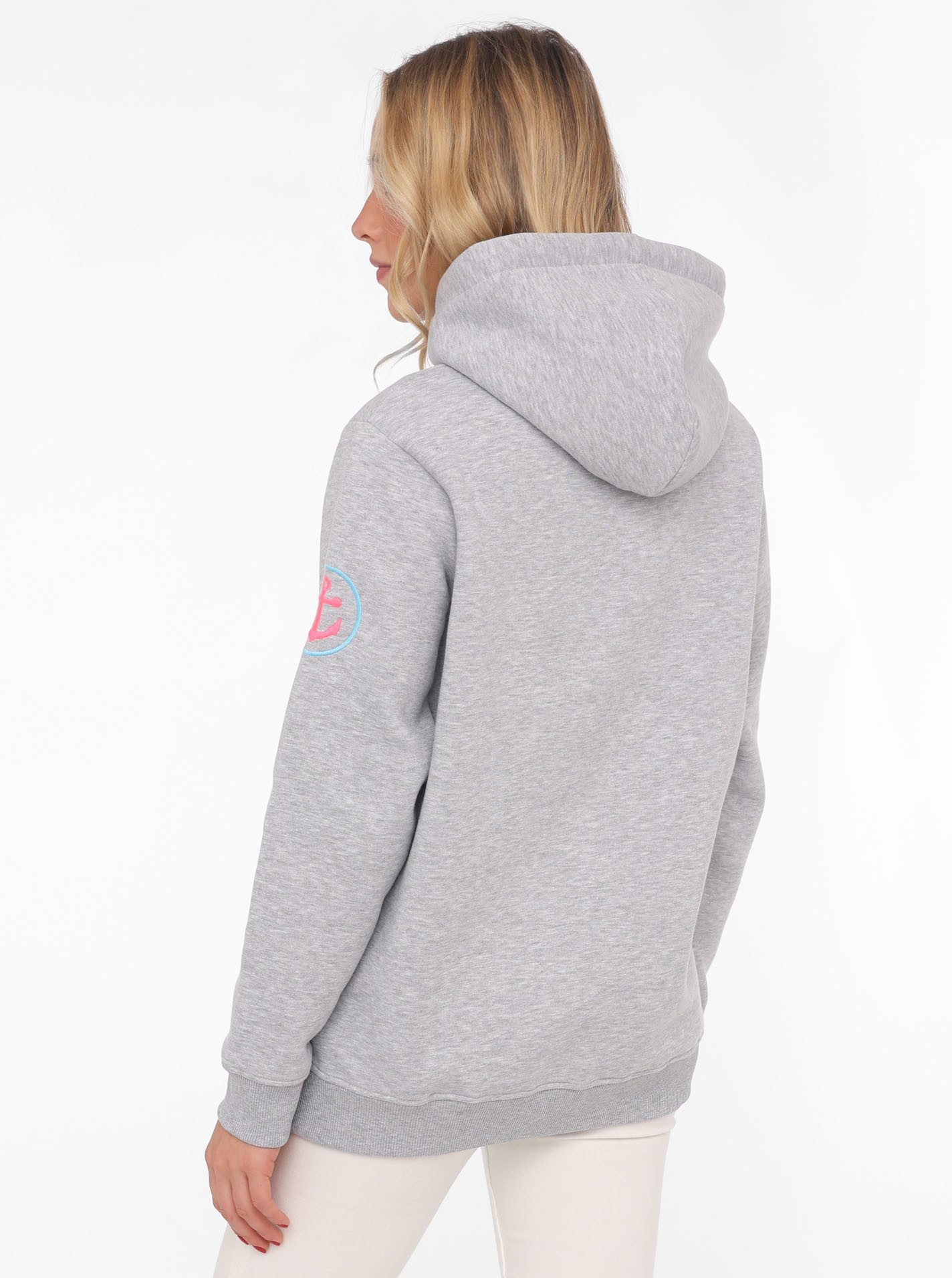 Zwillingsherz Sweatshirt mit aufgesticktem Moin-Schriftzug in günstig online kaufen