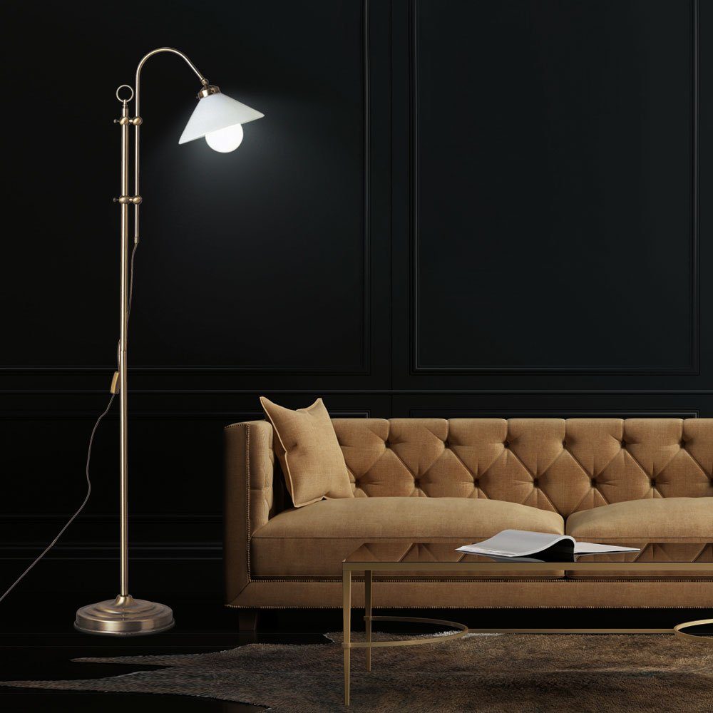 GLOBO LIGHTING LED Stehlampe, Leuchtmittel inklusive, Warmweiß, LED Bogen Steh Lampe höhenverstellbar Schalter Stand