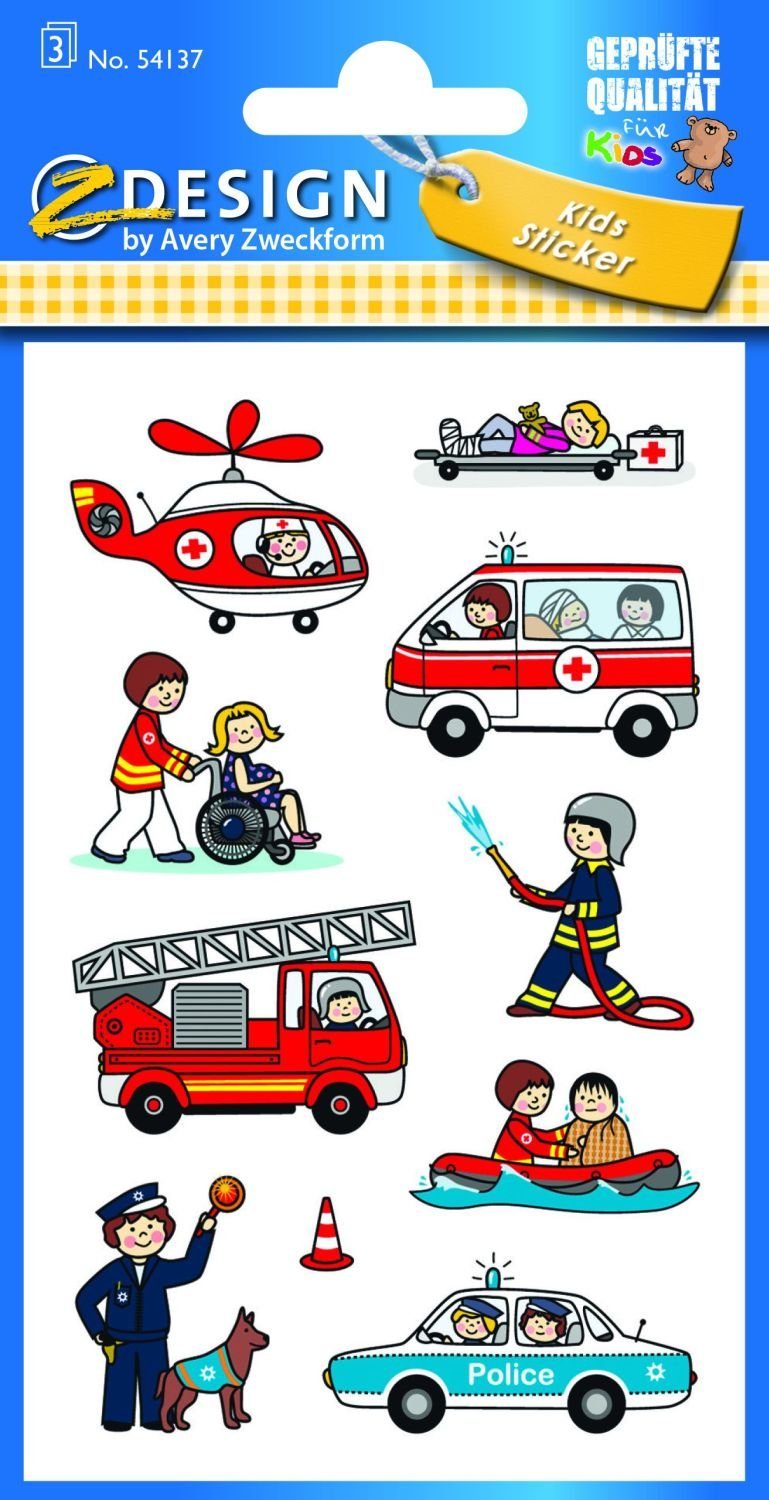 Avery Zweckform Drucker- und Kopierpapier AVERY Zweckform 54137 30x Aufkleber Feuerwehr(S)