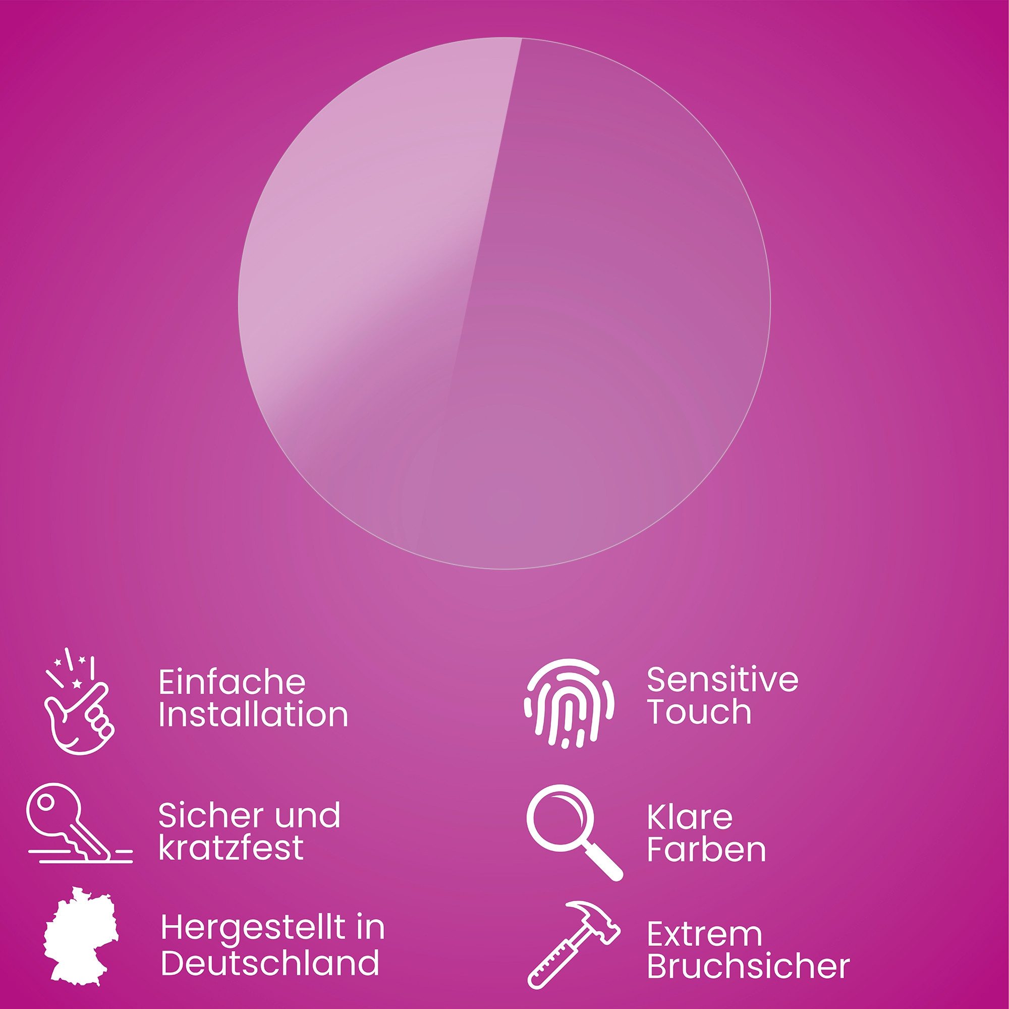 atFoliX Schutzfolie Panzerglasfolie für Samsung Galaxy Watch 3 41mm, Ultradünn und superhart