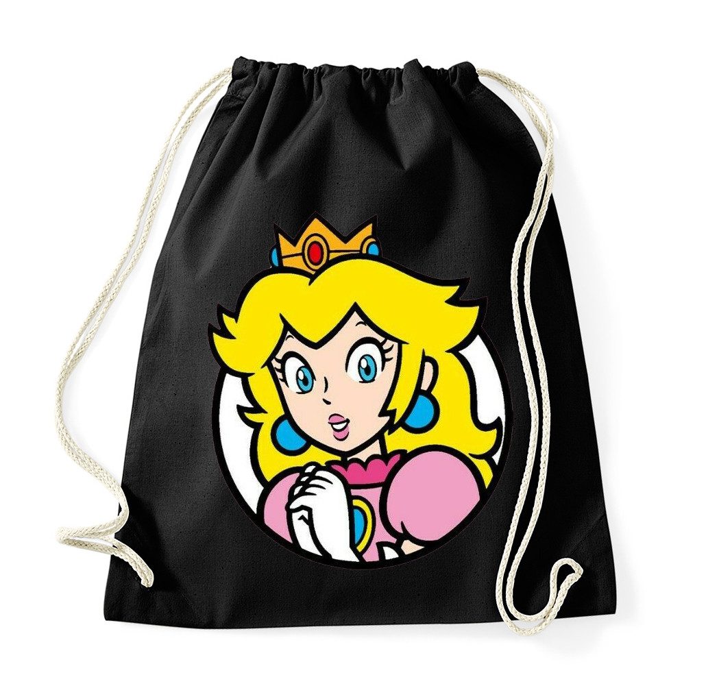 Turnbeutel Peach Prinzessin Gaming Patch Print Turnbeutel Retro