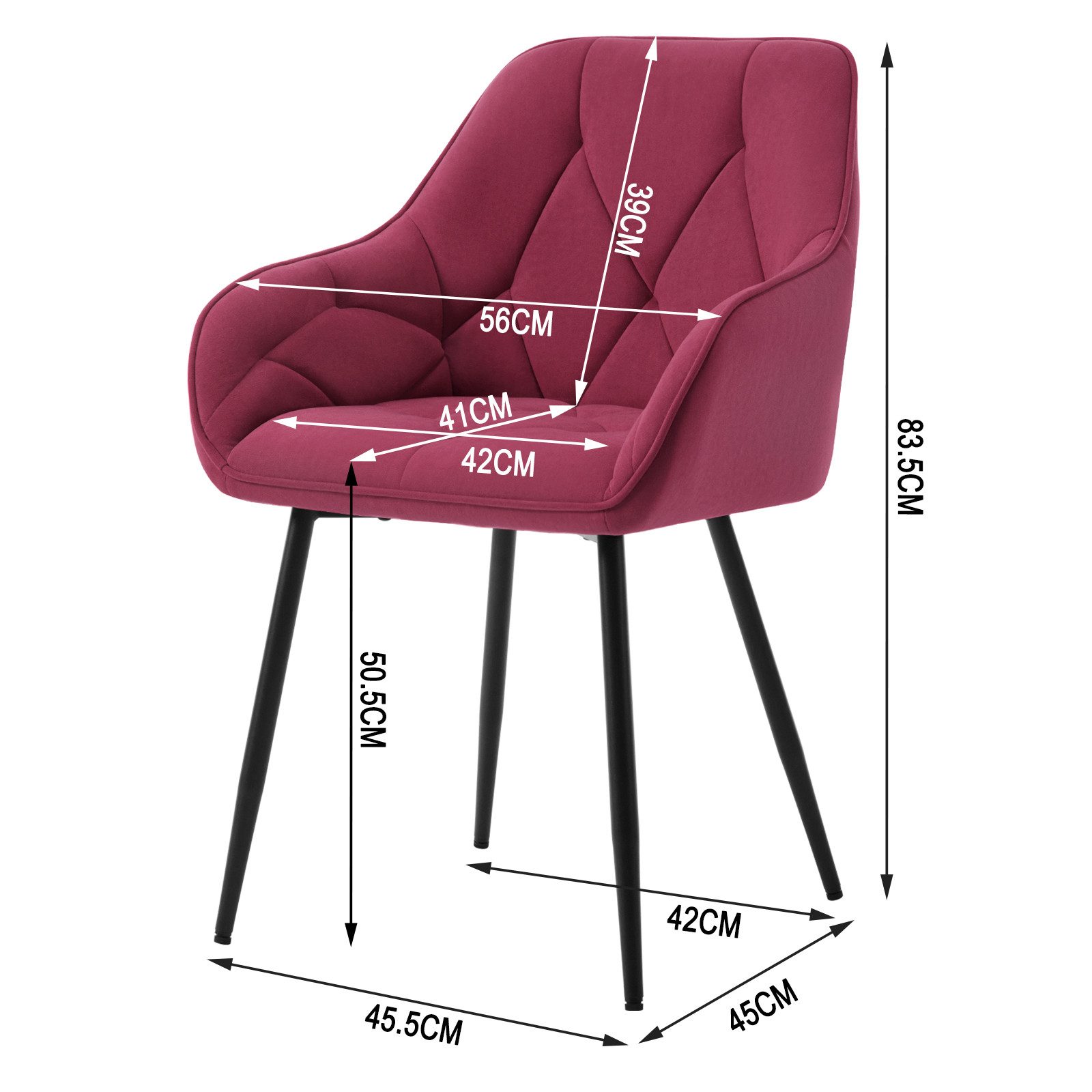 Woltu Polsterstuhl (Set, 2 St), Esszimmerstühle Ergonomisches Design Stuhl