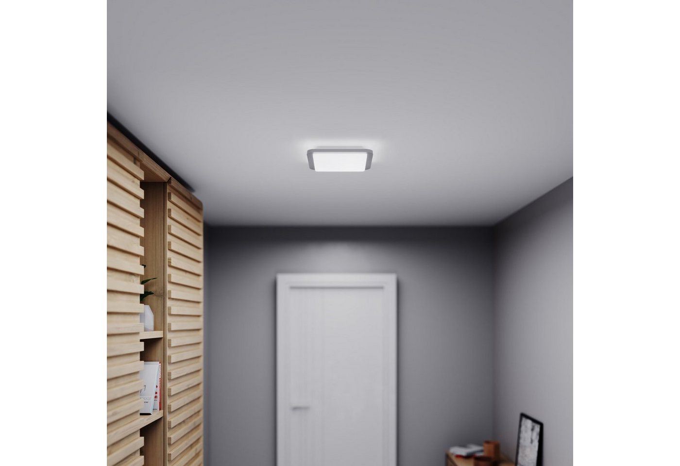 steinel LED Deckenleuchte »RS LED D2 S V3«, 360° Bewegungsmelder, Mit Edelstahl-Rahmen, inkl. LED-Leuchtmittel, Warmweiß, Design-Deckenlampe-kaufen