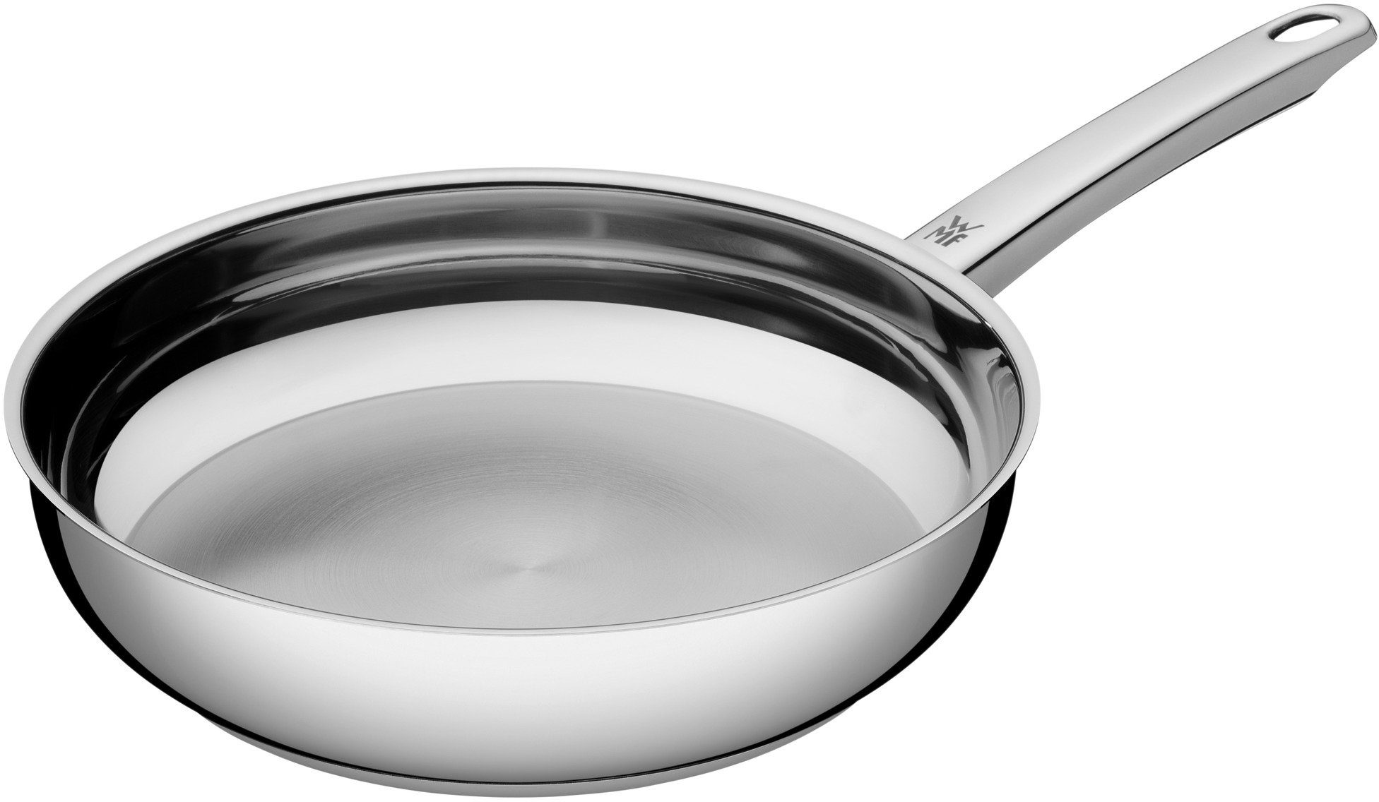 WMF Bratpfanne Profi Induktion, unbeschichtet, ideal für scharfes Anbraten, Cromargan® Edelstahl Rostfrei 18/10 (1-tlg), unbeschichtet, ideal für scharfes Anbraten, Induktion