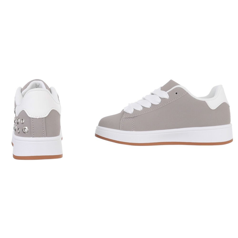 Ital-Design Modischer Sneaker mit hohem Komfort und Dämpfung Sneaker (89319306) Flach Sneakers Low in Grau
