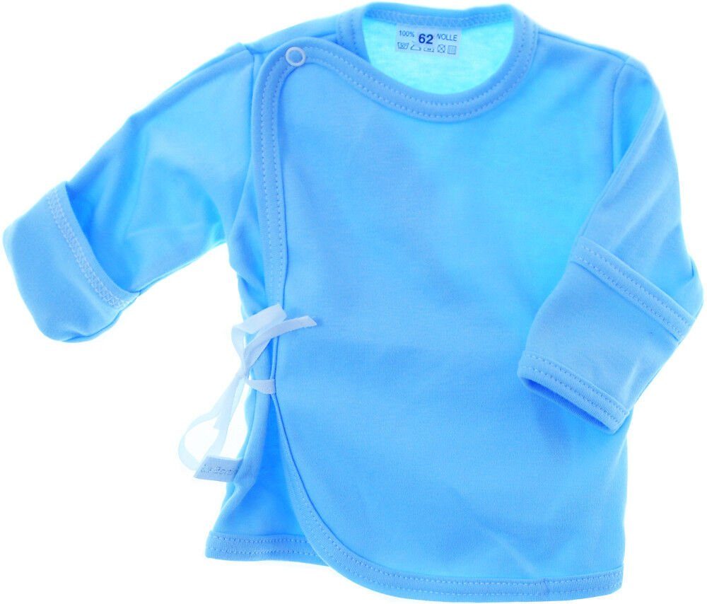 La Bortini Wickelshirt Baby Wickelhemdchen Flügelshirt für Neugeborene aus reiner Baumwolle, 44 50 56 62 68