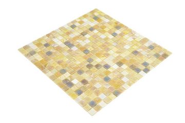Mosani Mosaikfliesen Glasmosaik Mosaikfliesen beige braun irisierend Sand Wand