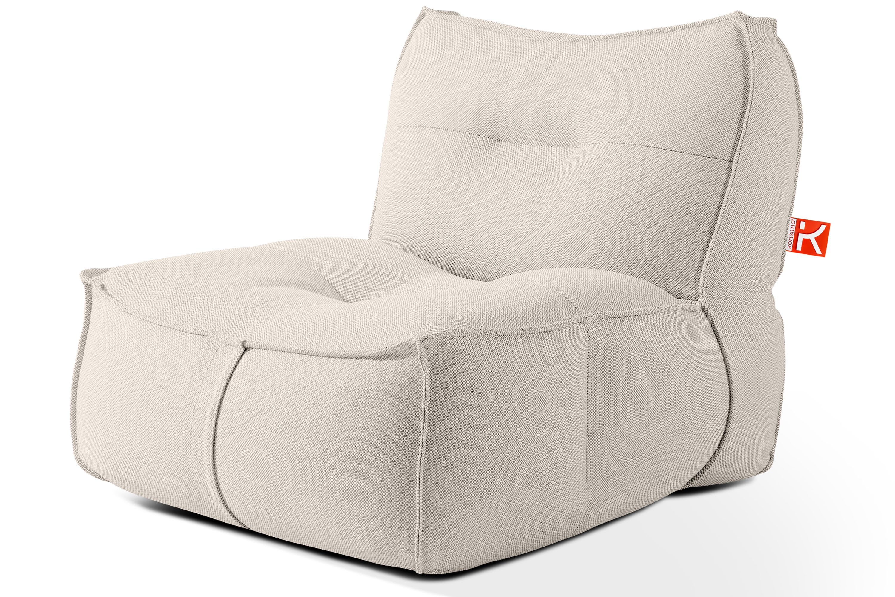 KONSIMO® Gartensessel LOVIA Loungesessel, Gartenmöbel, Relaxsessel, Premiumqualität aus EU (wetterbeständig, rutschfeste Unterseite, ultra-robuste Griffe), hochwertiger Sitzkomfort, mit integrierter Schutzhülle