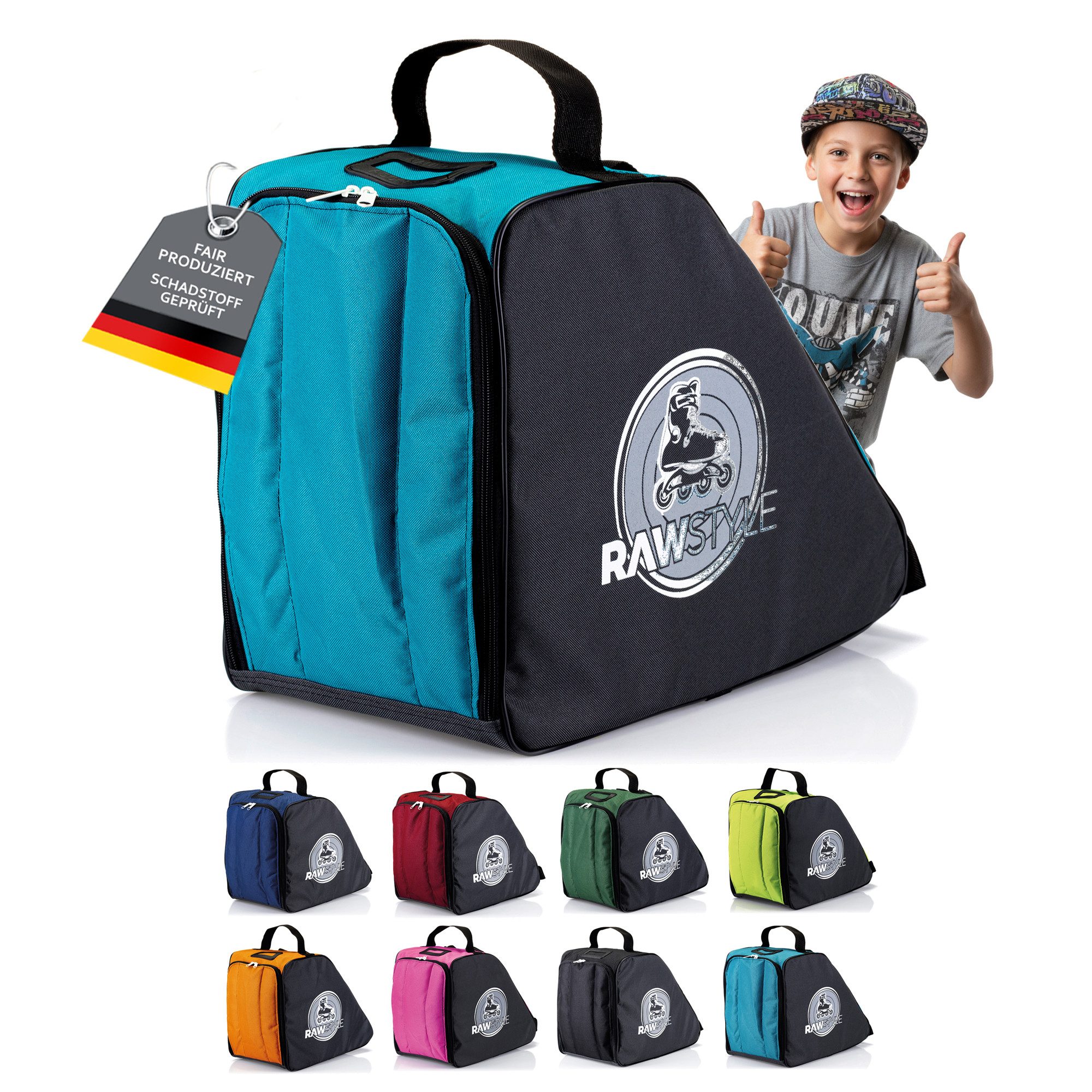 BambiniWelt by Rafael K. Sporttasche Skater Rucksack für Inliner Rollschuhe Skatese wasserdicht robust