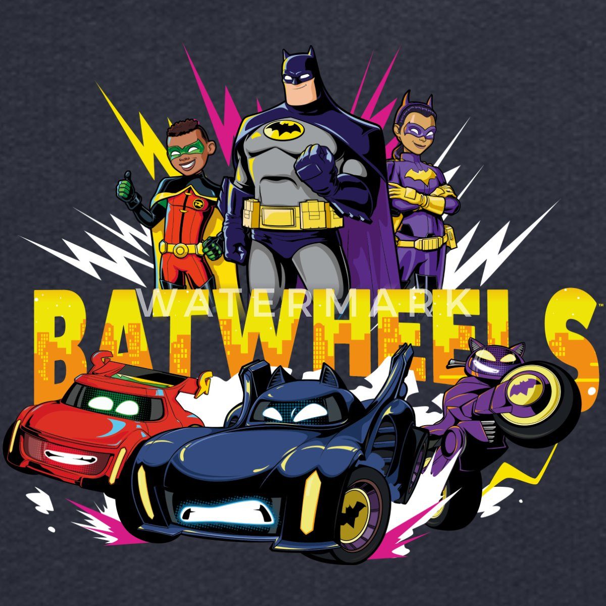 Spreadshirt Hoodie Batwheels Logo Mit Superhelden Und Ihren Autos Kinder Premium Hoodie (1-tlg)