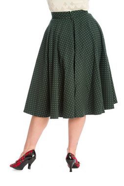 Banned A-Linien-Rock Cosy Spot Grün Retro Vintage Swing Skirt