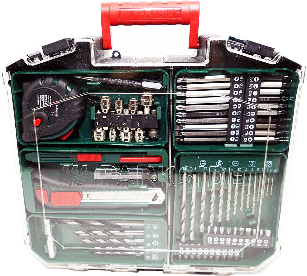 Parkside Akku-Bohrschrauber Set »PABS 20-Li G8«, mit 2 Akkus, Ladegerät, Zubehörset, 20 V, max. 1500,00 U/min, Inkl. 2 Akkus (2Ah) und Ladegerät (2,4A)