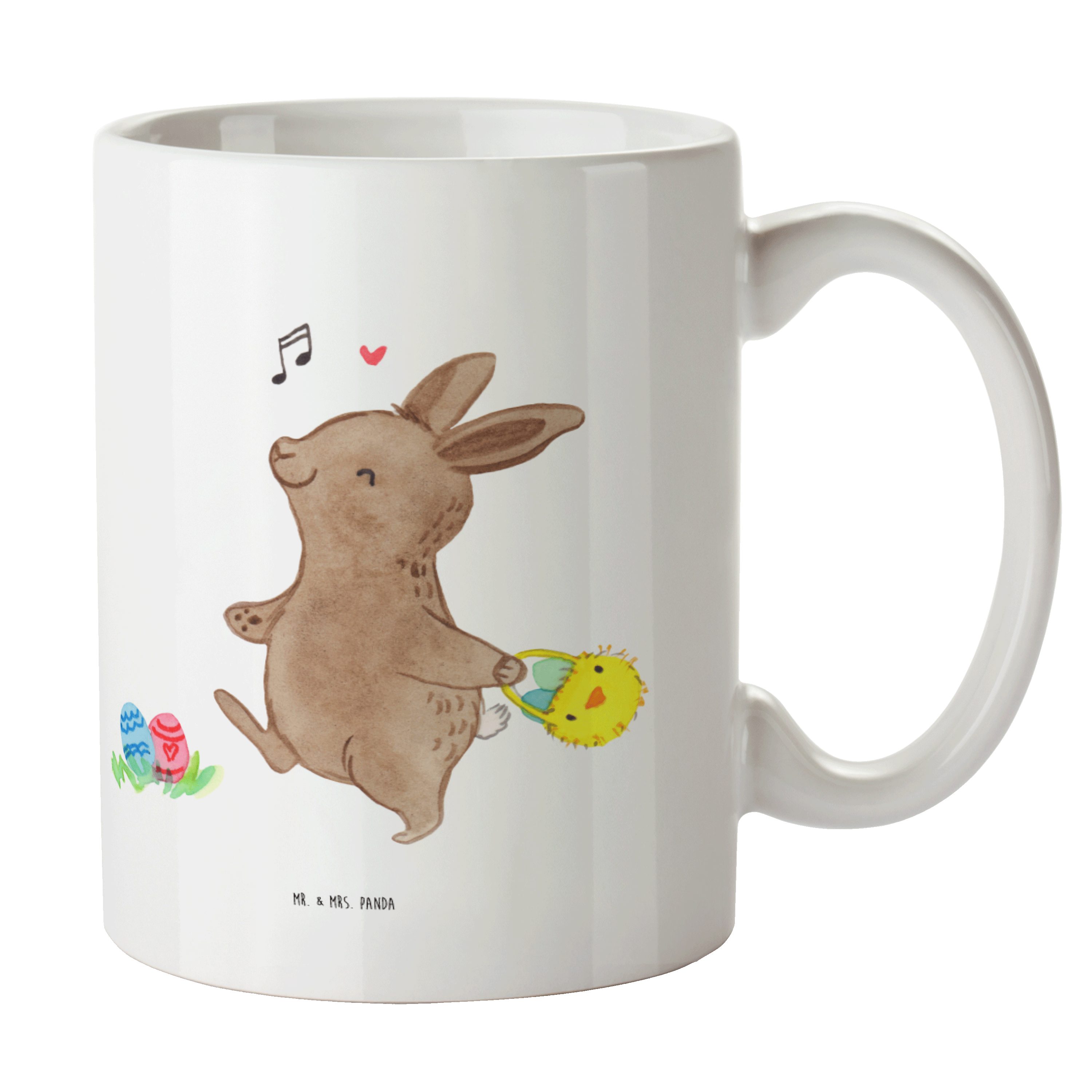 Osterhase, Mrs. Sprüche, & Geschenk, Mr. Weiß - Tasse P, Tasse Becher, Panda - Eiersuche Hase Keramik