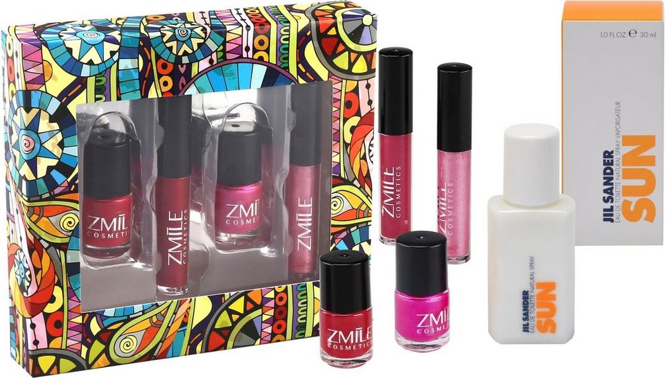 JIL SANDER Duft-Set Sun, 2-tlg., Im Kosmetik Set enthalten: 2 x Nagellack +  2 x Lipgloss