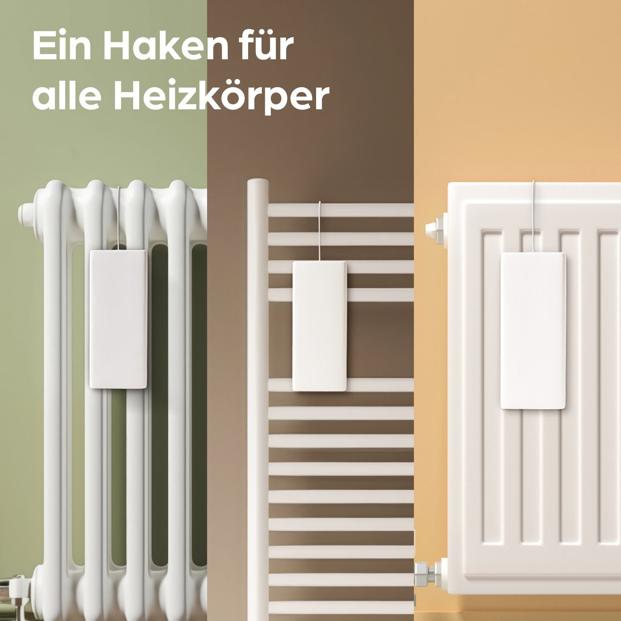 Praknu Luftbefeuchter Luftbefeuchter Heizkörper aus Keramik - 4er Set mit Flexiblem Haken, 0,33 l Wassertank, Humidifier Raumluftbefeuchter - Heizkörper Verdampfer Verdunster