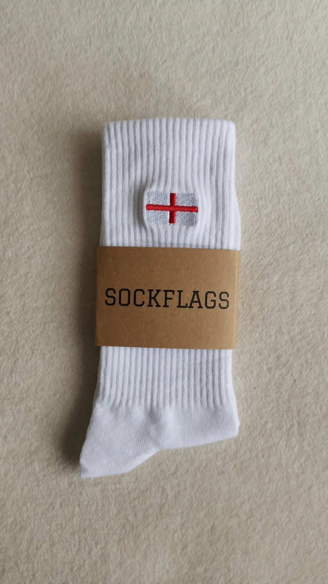 Sneakersocken Socken Sneaker Flagge Stickerei hochwertige Sockflags England