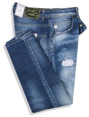 Goldgarn 5-Pocket-Jeans Herren NECKARAU Skinny Cropped distressed Denim