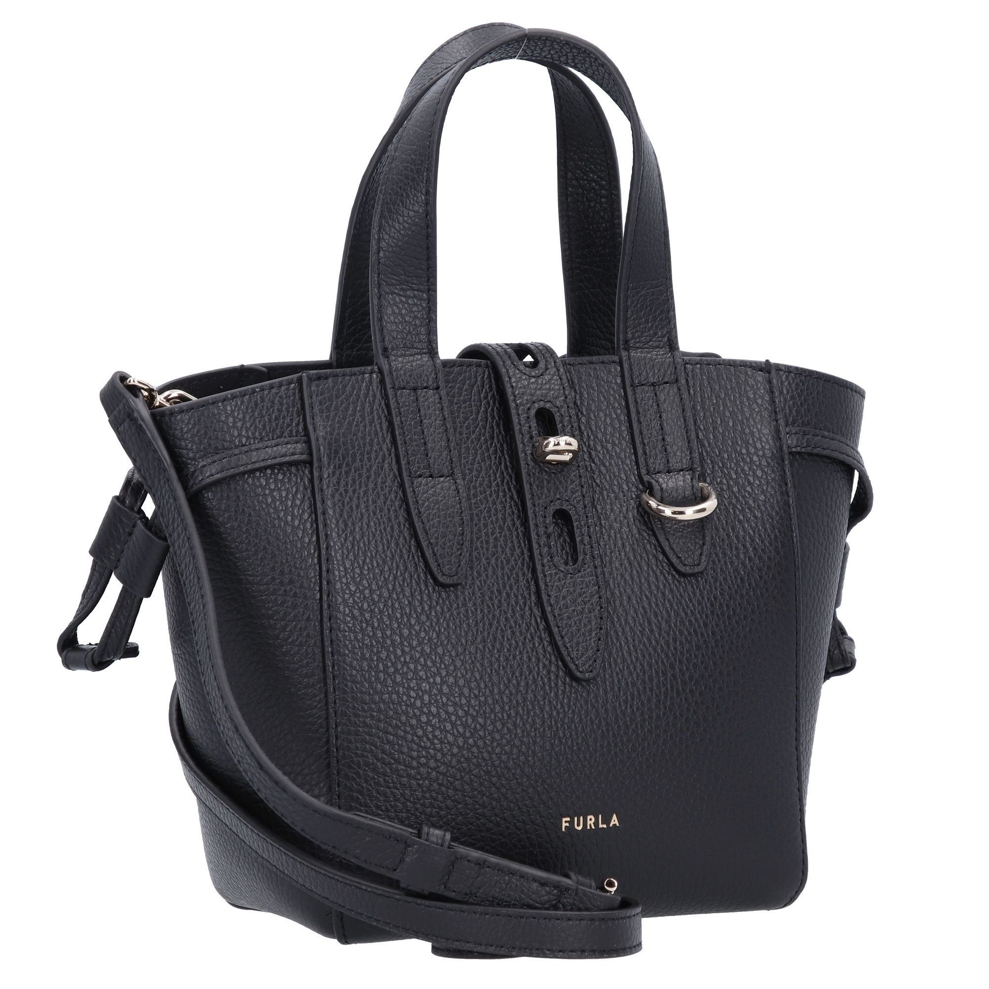 Net, nero Leder Henkeltasche Furla