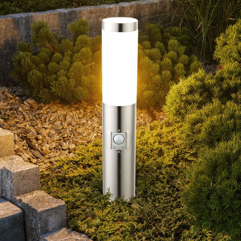 GLOBO LIGHTING LED Außen-Stehlampe, Leuchtmittel inklusive, Warmweiß, Außenleuchte Stehlampe Leuchte Wegeleuchte Sockelleuchte Garten, IP44