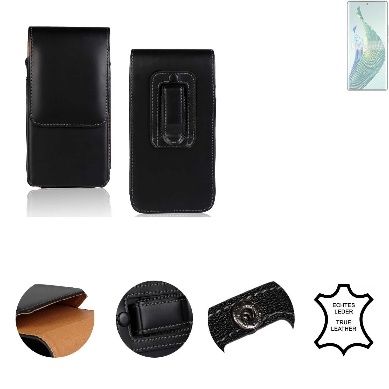 K-S-Trade Handyhülle für Honor Magic5 Lite 5G, Holster Gürteltasche Handy Hülle Schutzhülle Handyhülle Leder
