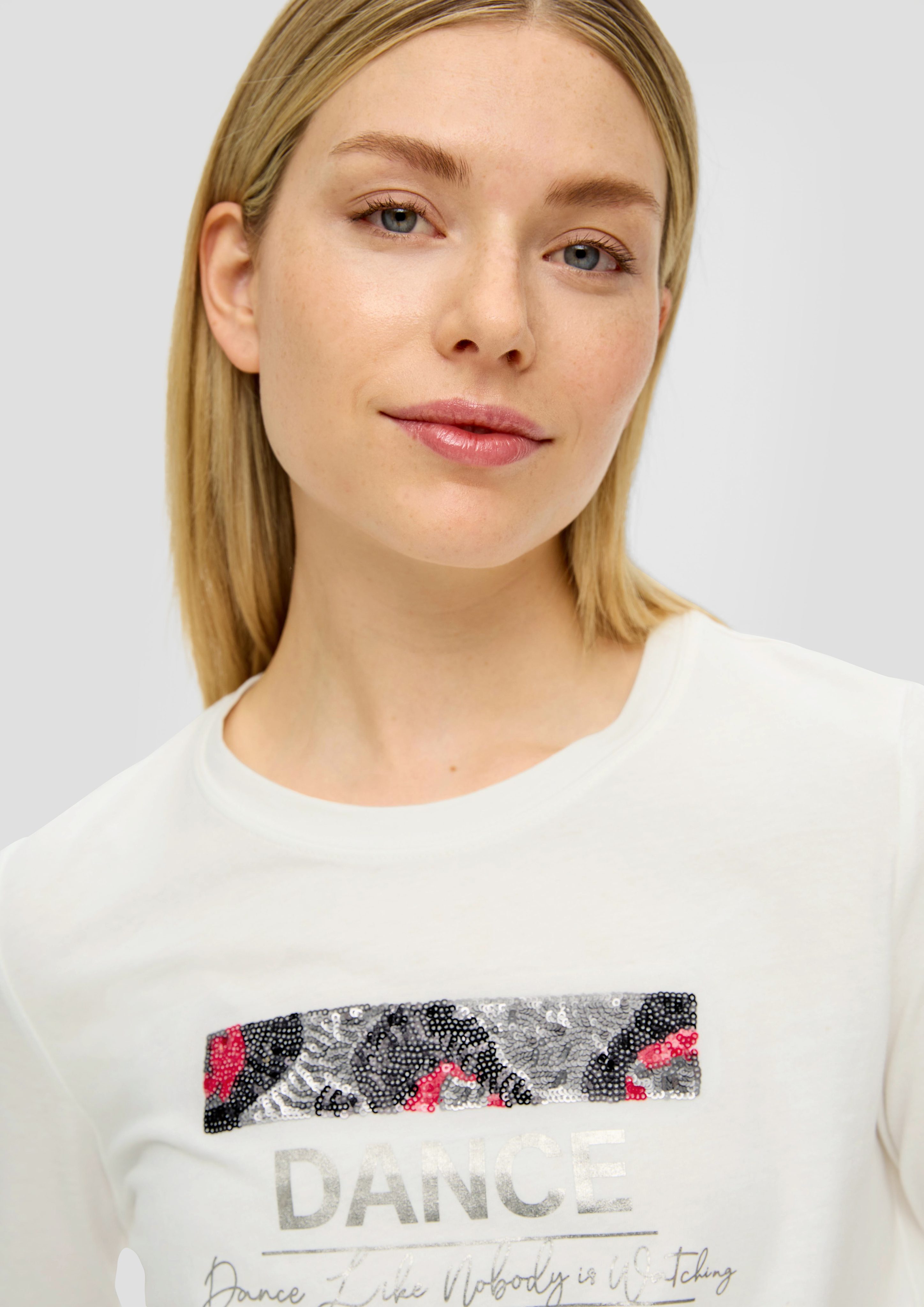 s.Oliver Langarmshirt Longsleeve mit Pailletten Pailletten günstig online kaufen