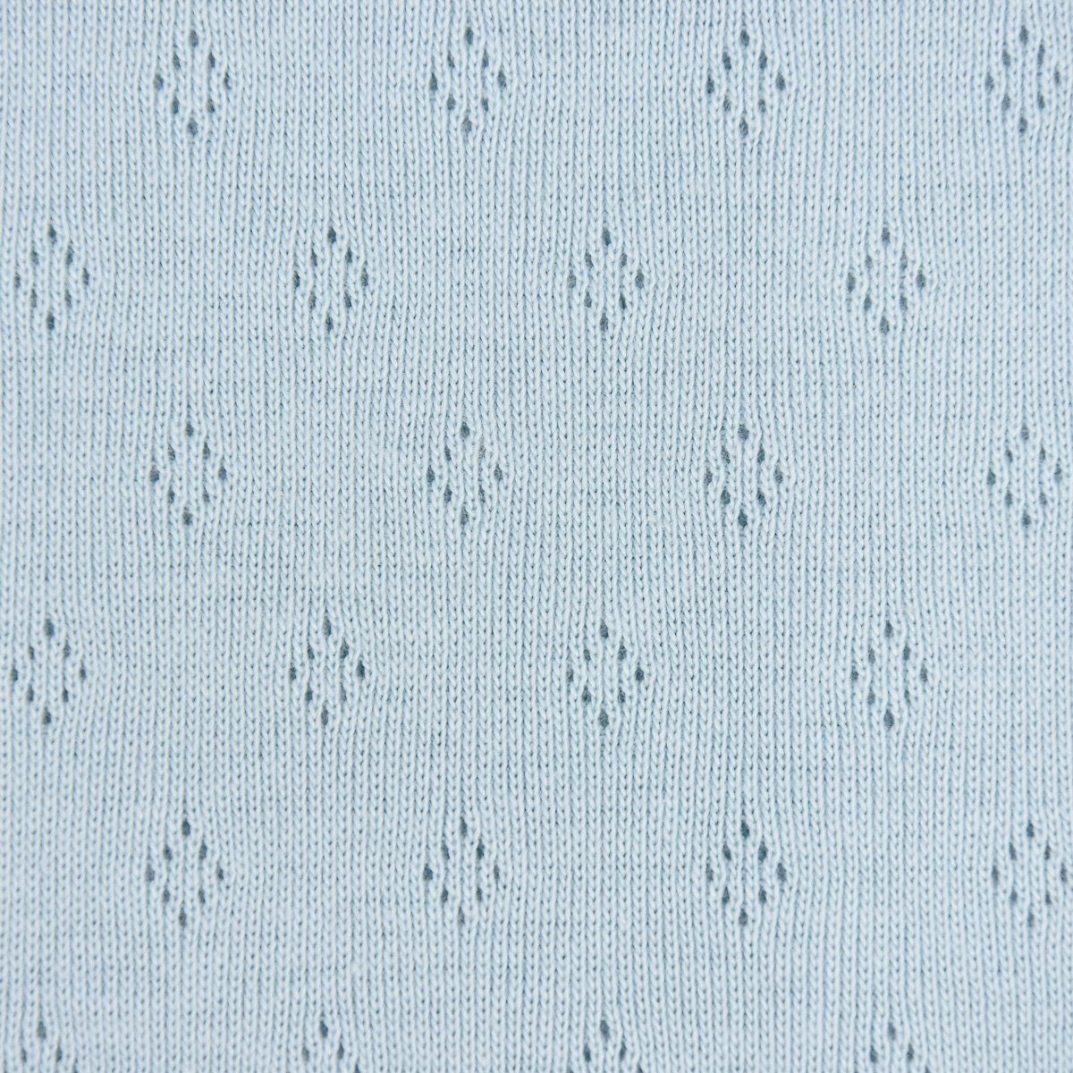 SCHÖNER LEBEN. Stoff Feinstrick Meterware Baumwoll-Jersey Pointoille hellblau 140cm, allergikergeeignet,atmungsaktiv,pflegeleicht