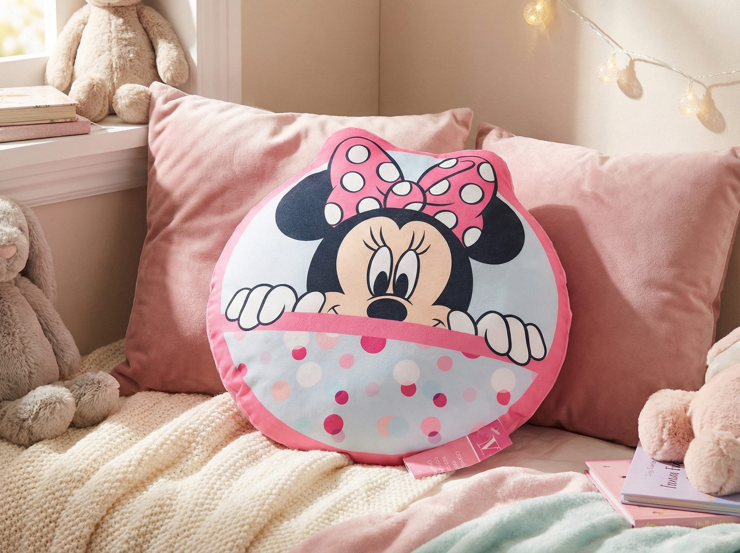 Disney Dekokissen Disney Minnie Maus 3D Kissen Dekokissen Cushion 32x32 cm