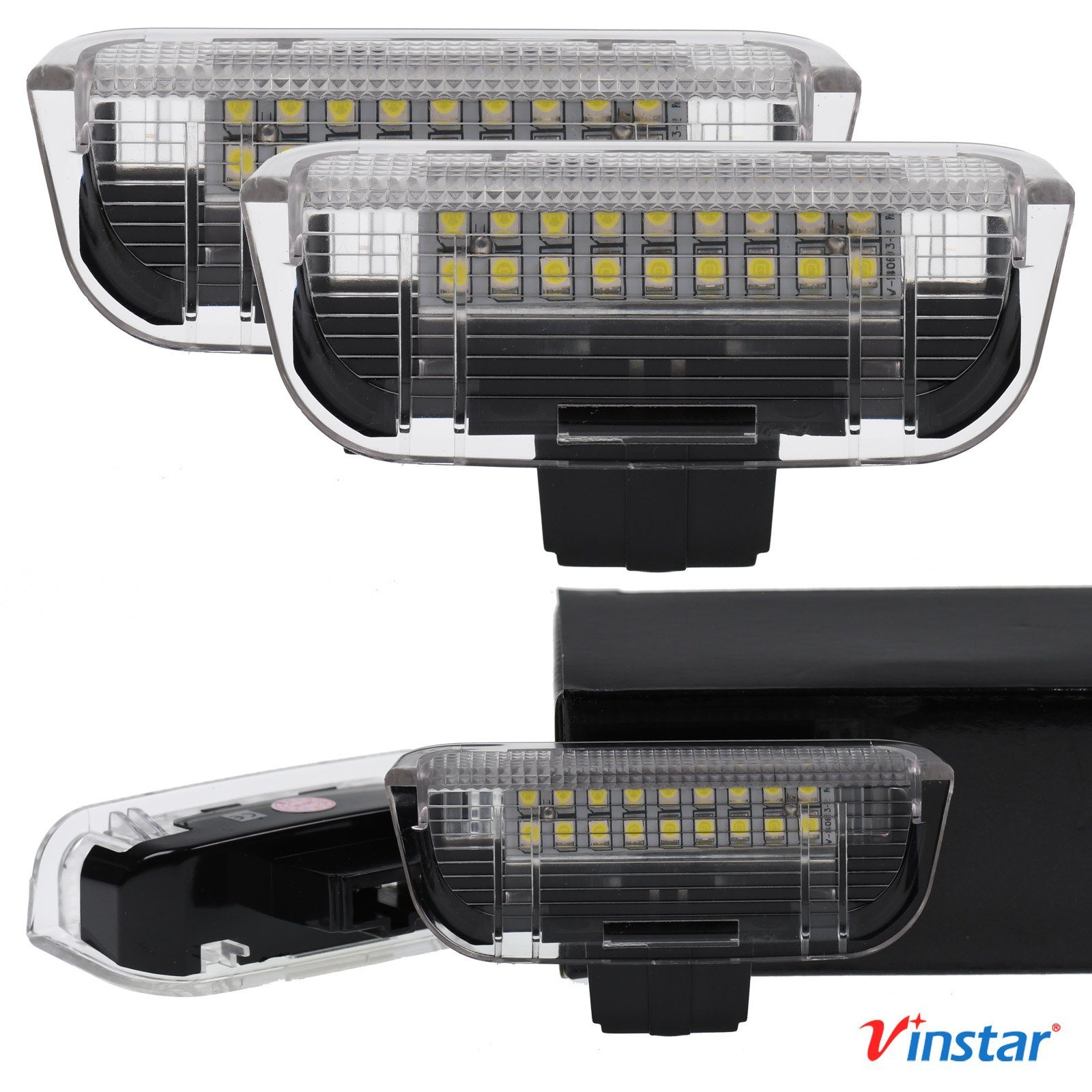 Vinstar KFZ-Ersatzleuchte LED Einstiegsbeleuchtung für VW, kompatibel mit:  VW EOS 1F Golf JETTA Passat Sharan Tiguan Touareg