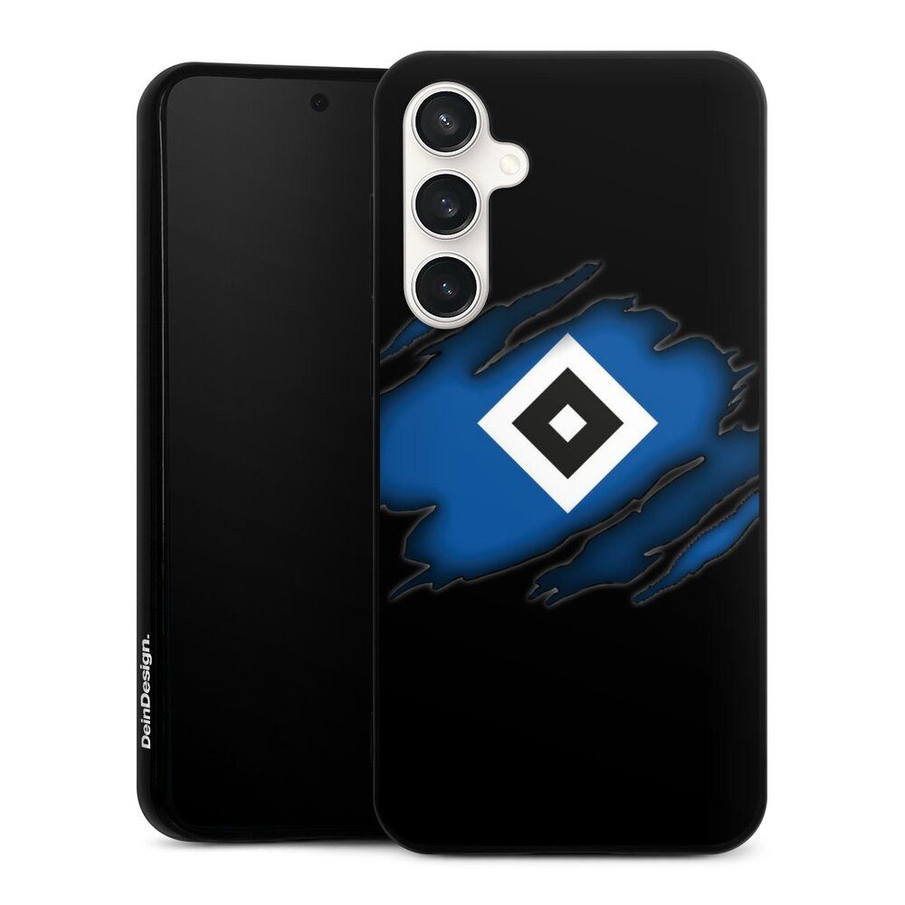 DeinDesign Handyhülle Hamburger SV HSV Offizielles Lizenzprodukt HSV Scratch, Samsung Galaxy S23 FE Silikon Hülle Bumper Case Handy Schutzhülle