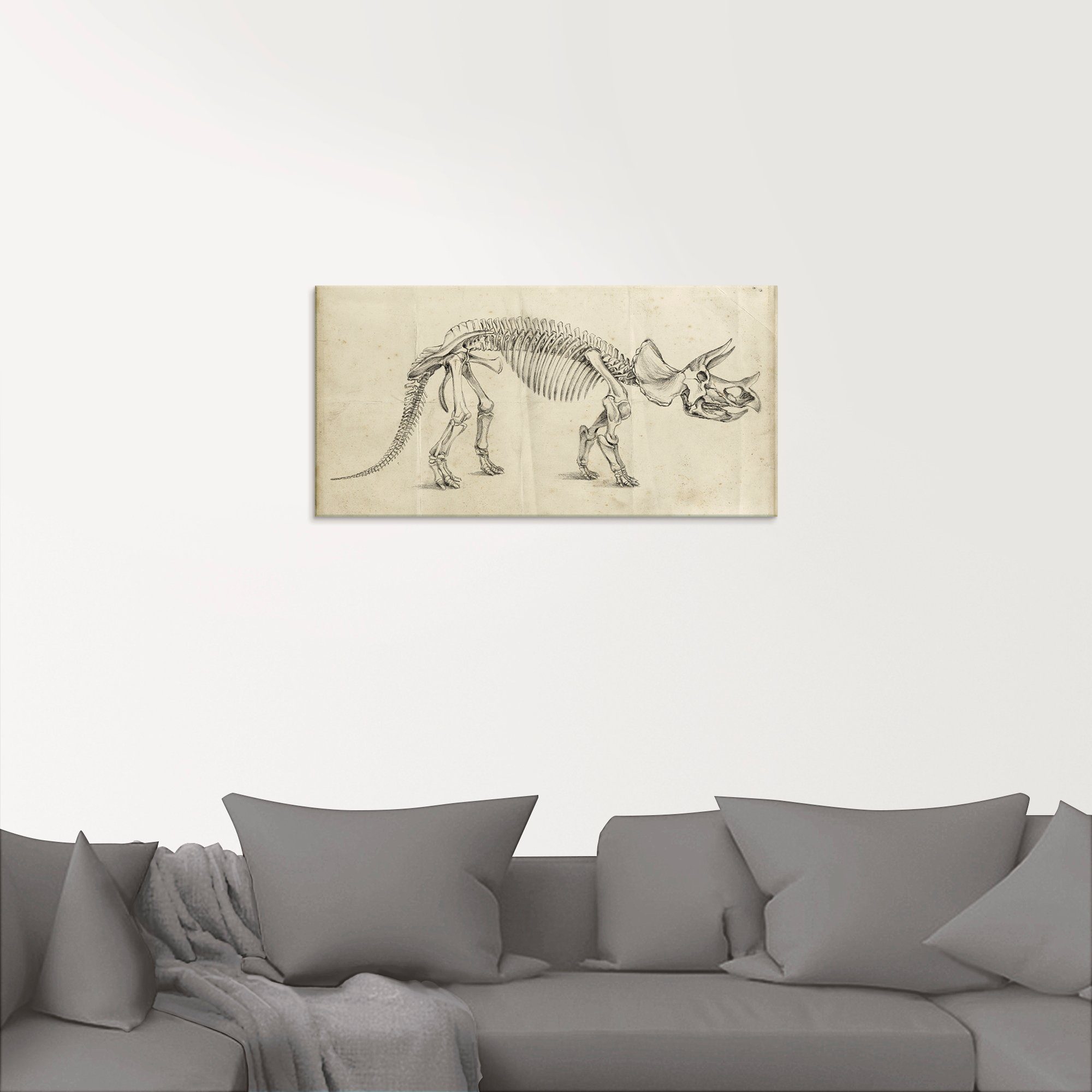 Artland Glasbild »Dinosauria Lehre II«, Dinosaurier (1 Stück)-HomeTrends