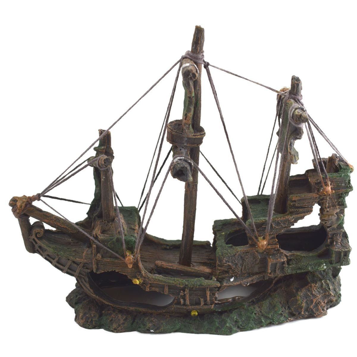 Nuber GmbH Zool. Großhandlung Aquariendeko Dekofigur Aquarium großes Schiffswrack ca. 32x10x28 cm