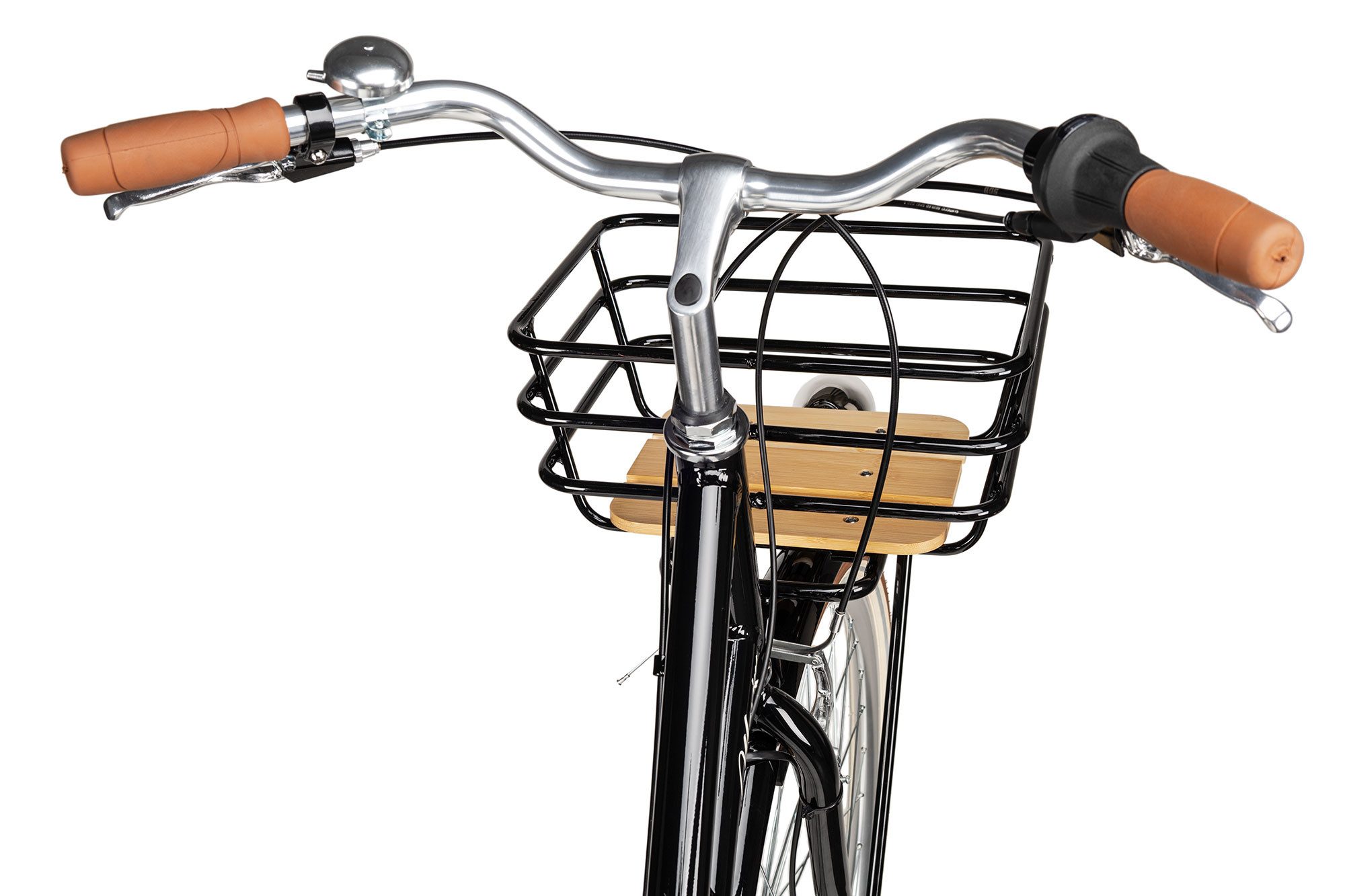 Maxim Cityrad Maxim La Vita Nexus, 7 Gang Shimano Nexus 7 Rücktritt Schaltwerk, Nabenschaltung Rücktritt, Gepäckkorb über Vorderrad schwarz/grau – Bild 5 von 5