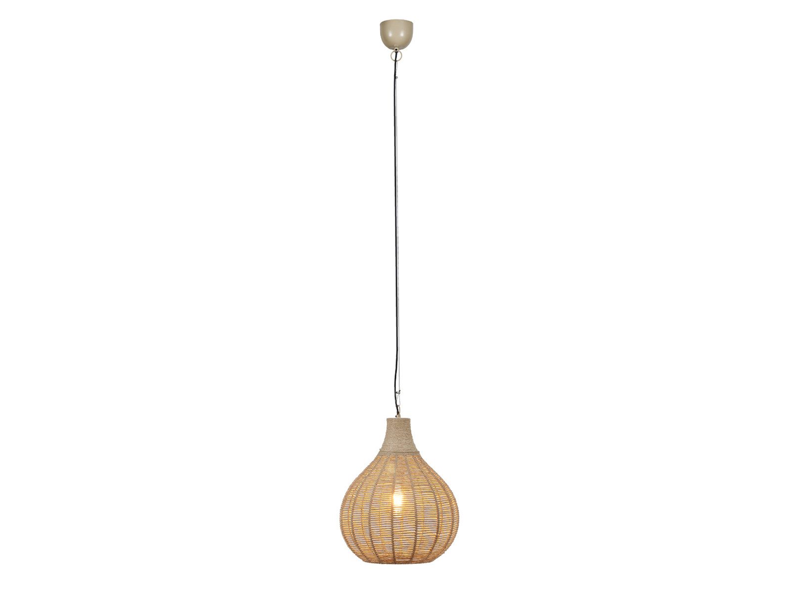 TRIO Leuchten LED Pendelleuchte, Dimmfunktion, LED wechselbar, warmweiß, Boho Style einflammig lang hängend über-n Esstisch & Couchtisch Ø 34cm