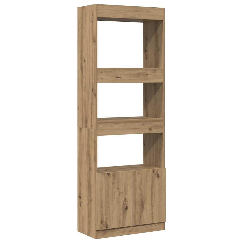 vidaXL Bücherregal Highboard Artisan-Eiche 63x33x180 cm günstig online kaufen
