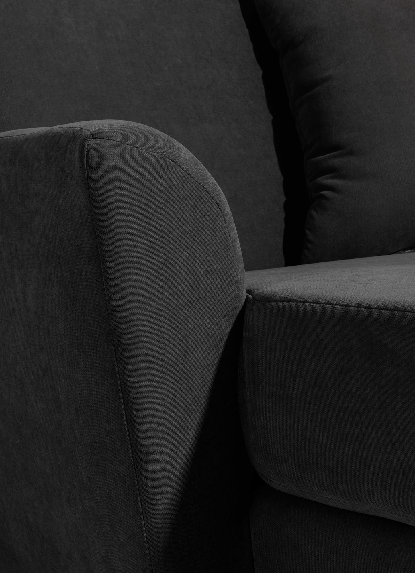verarbeitet,bequemer Karil schwarz XXL-Sessel Kostenlosem 58 Sitz 1-St), inkl. Buche 21890 Sessel Bezug Versand, natur / hochwertig XXL Veloursstoff Kessel (Sparpreis aufm