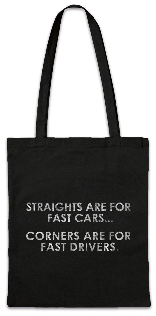 Beuteltasche Straights and Corners Stofftasche Race Racing Car Auto Driver Racer