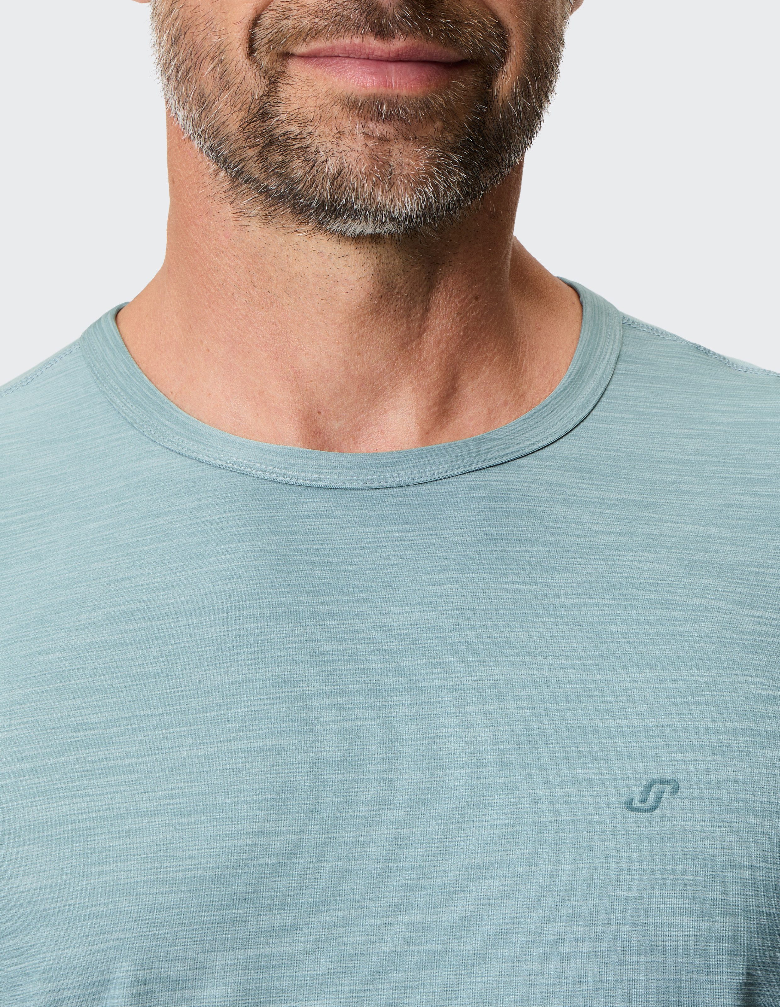 Joy Sportswear Funktionsshirt T-SHIRT VITUS melierte Optik, mit Markenlabel, pflegeleicht, Kurzarm