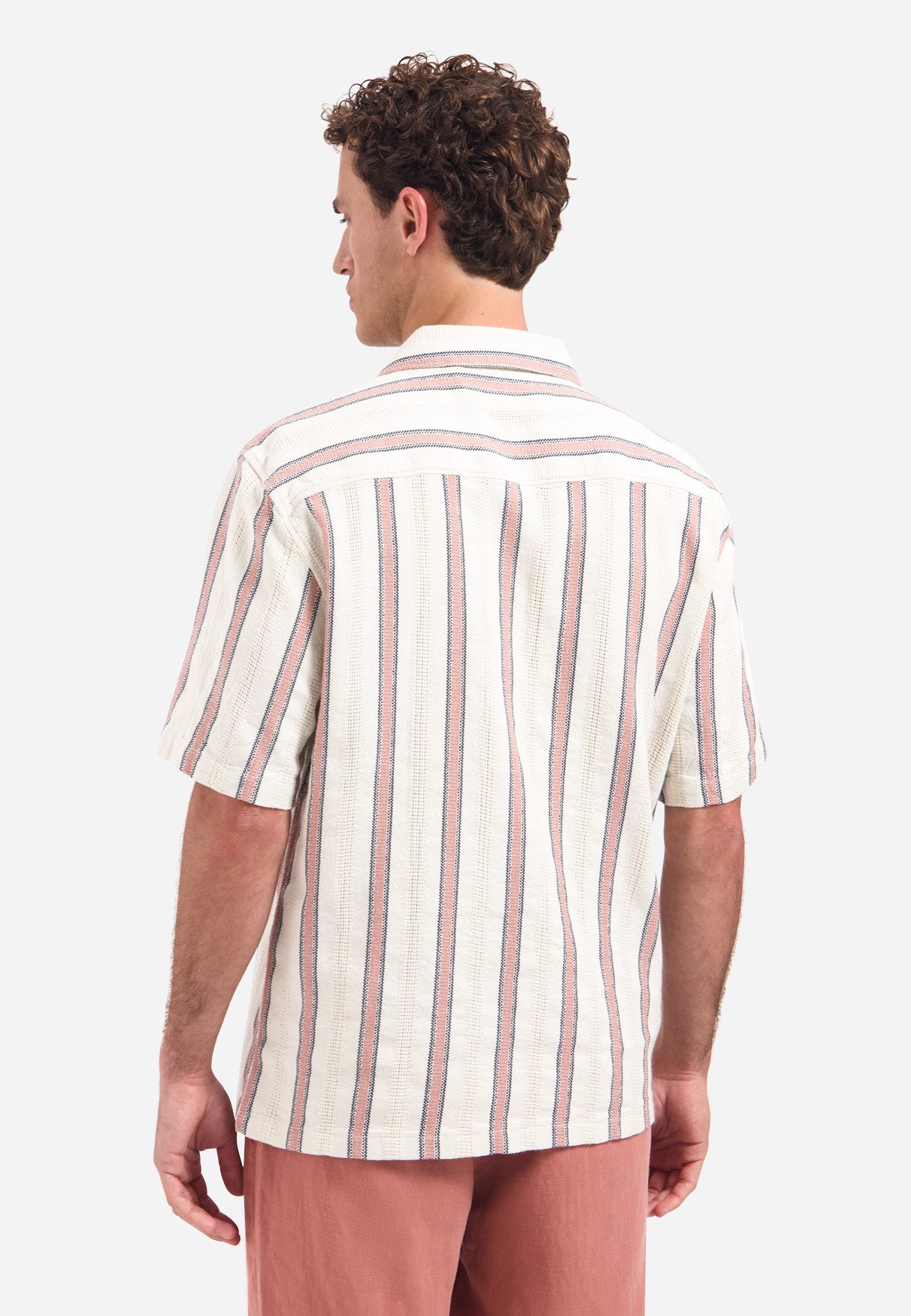 NO EXCESS Kurzarmhemd Shirt Short Sleeve Fancy Striped