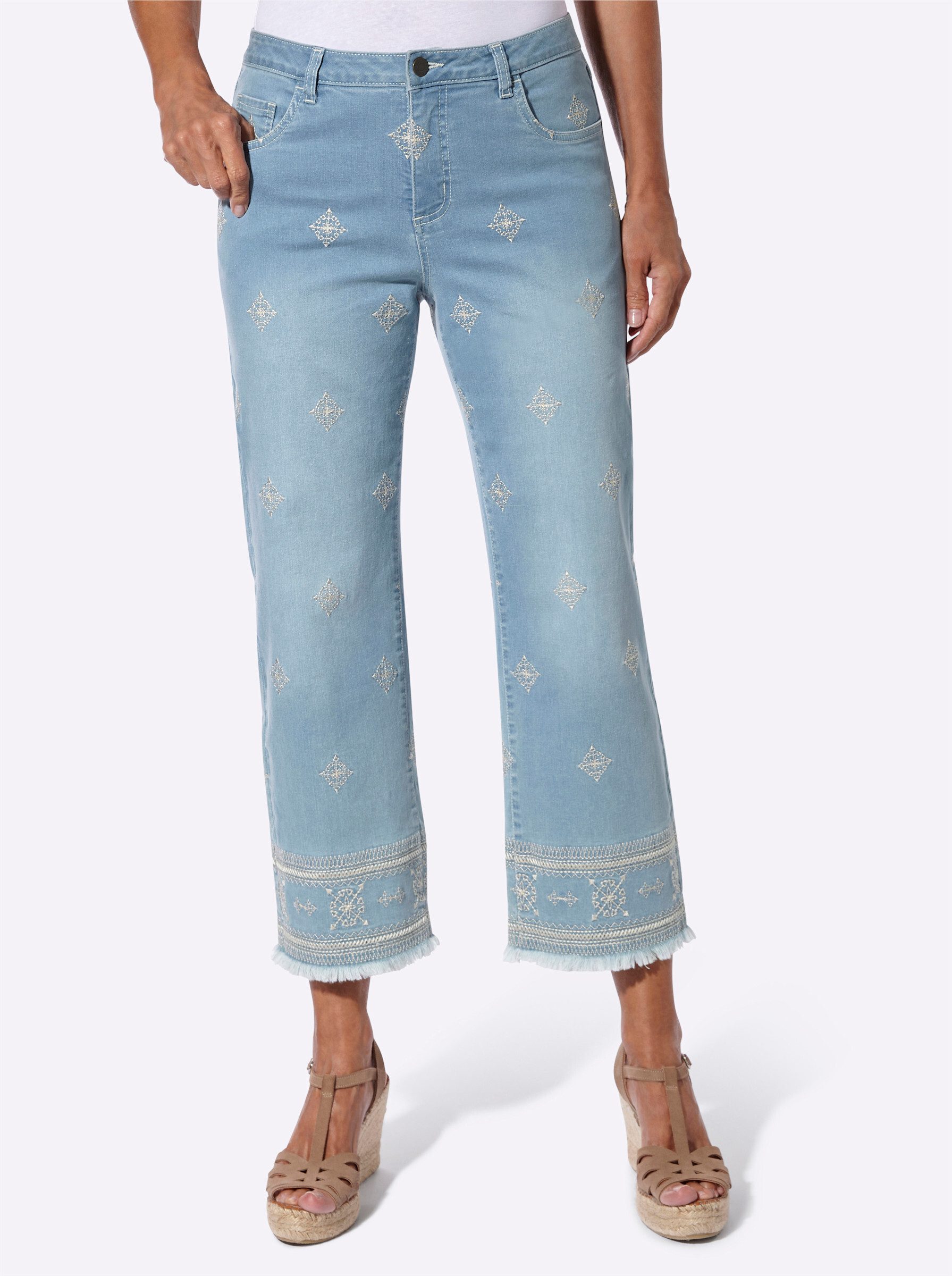 Witt Jeansshorts 7/8-Jeans komfortabel